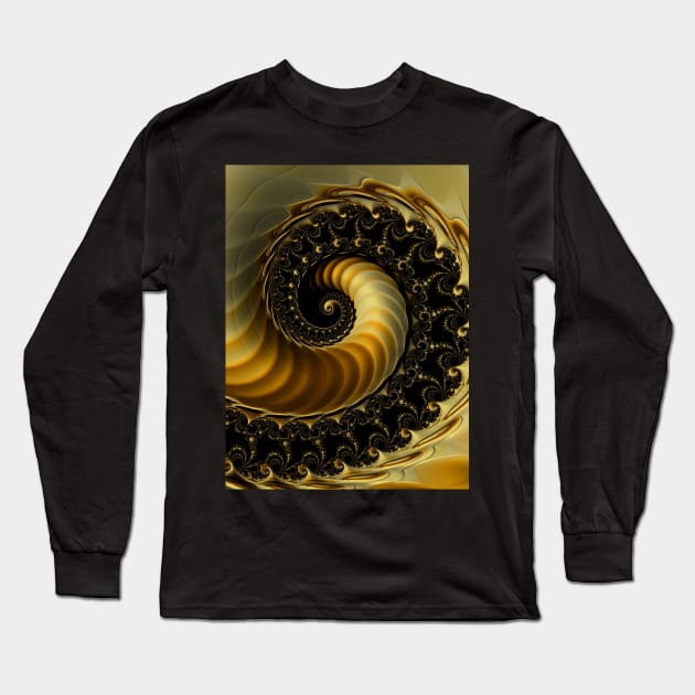 Golden Spiral Long Sleeve T-Shirt by Mistywisp